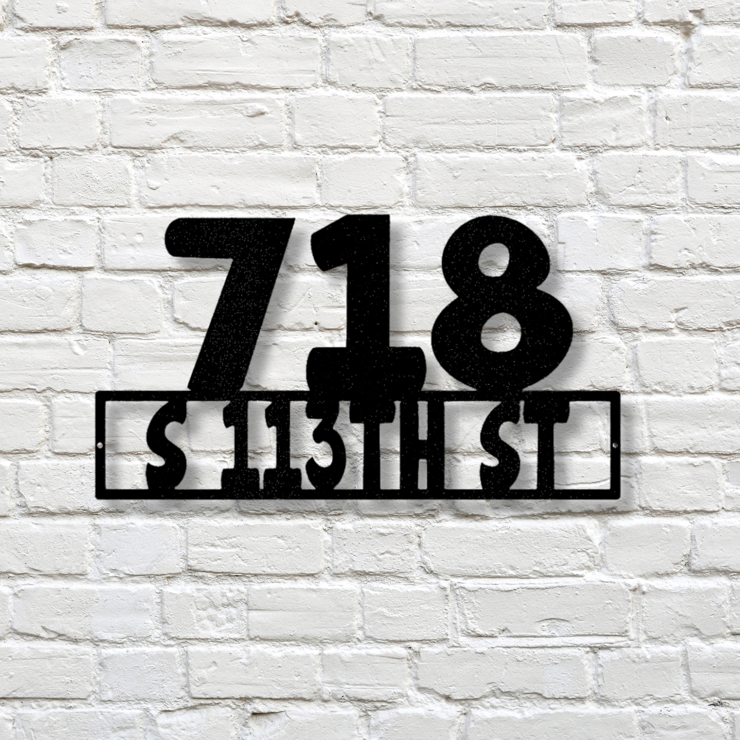 Custom Address Metal Sign, Personalized Address Monogram, Front Door Sign, Front Porch Hanging, Home Address Sign.