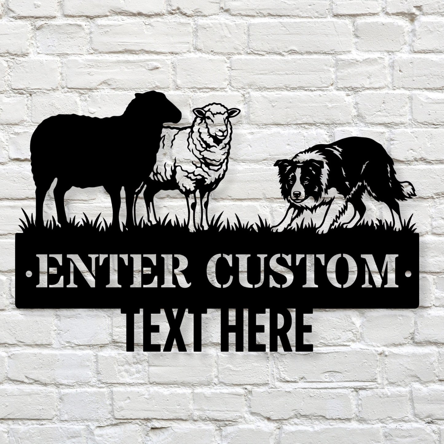 Personalized Sheep Farm Metal Sign, Custom Farm Sign, Farmhouse Decor, Rustic Metal Wall Art, Sheep Lover Gift, Agriculture Decor