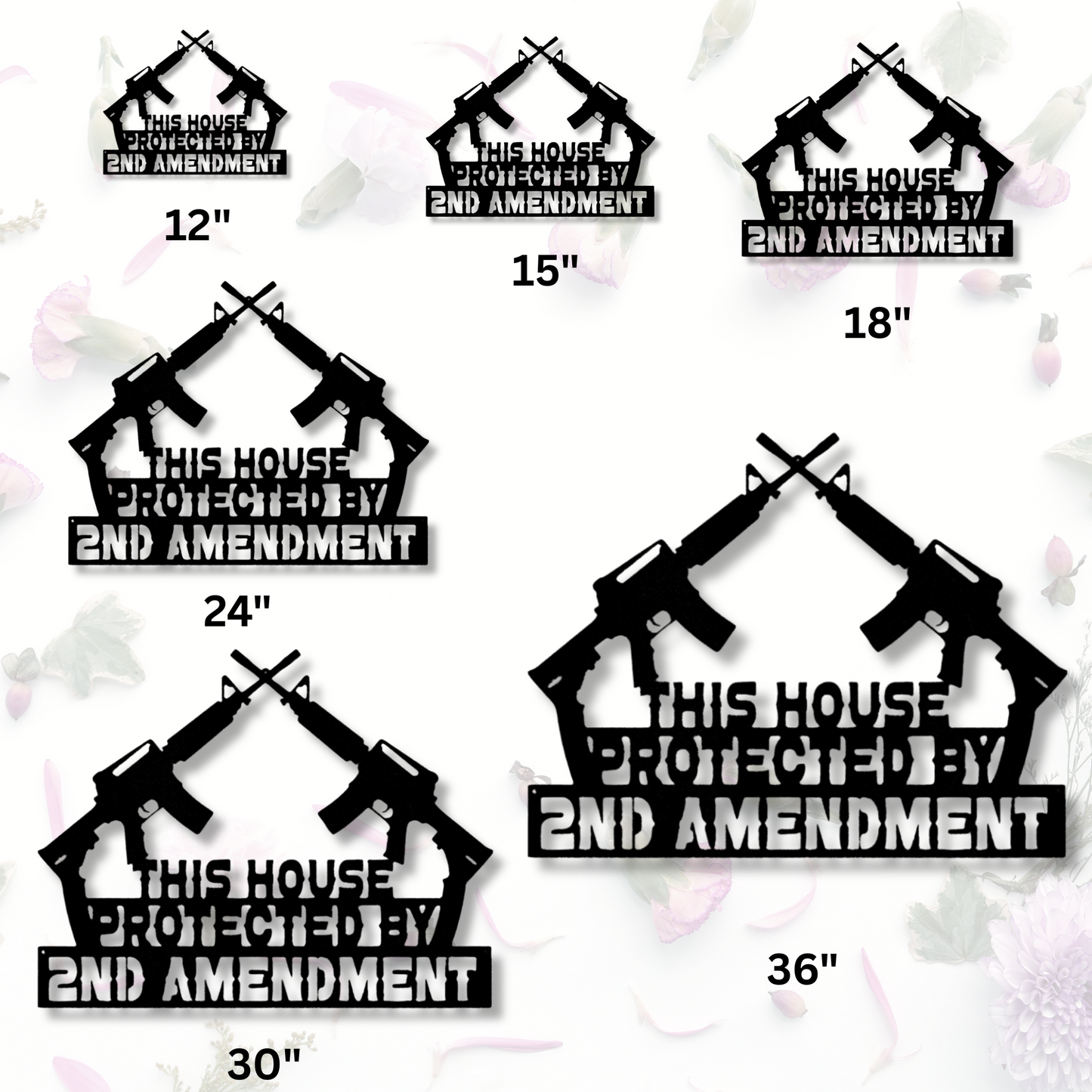 Protected by 2A Metal Steel Sign, 2nd Amendment Decor, Gun Rights Wall Art, Firearm Home Decor, NRA Gift Idea , Firearm Metal sign