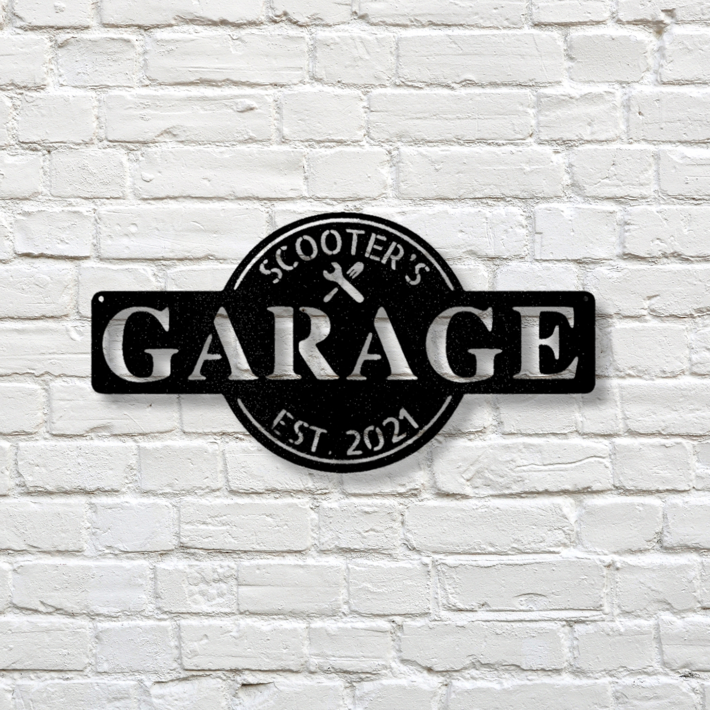 Custom Garage Metal Sign, Personalized Established Garage Metal Sign, Birthday Gift For A Mechanic, Wife To Husband Gift, Garage Wall Decor.