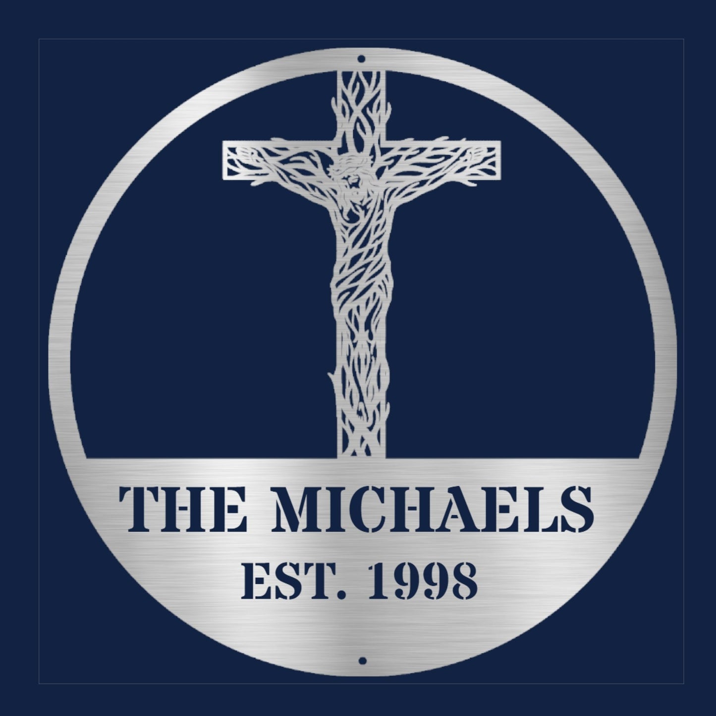 Personalized Jesus Metal Sign, Christian Wall Art, Religious Decor, Faith Wall Decor, Custom Jesus Sign, Christian Home Decor Gift