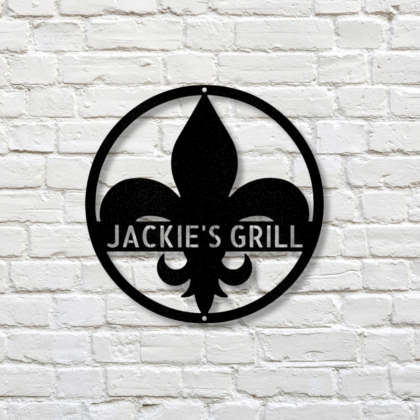 Custom Fleur De Lis  Metal Sign, Personalized Name Front Door Art Sign, Housewarming Monogram, Welcome Wall Art Decor, Front  Door  Hangings.