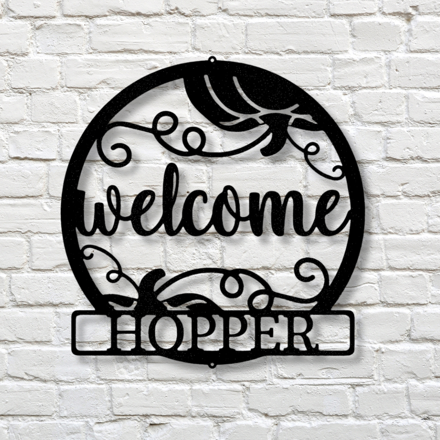 Personalized Welcome Fall Metal Steel Sign, Custom Name Welcome Fall  Sign, Front Door Metal Hanging, Living Room Wall Art.