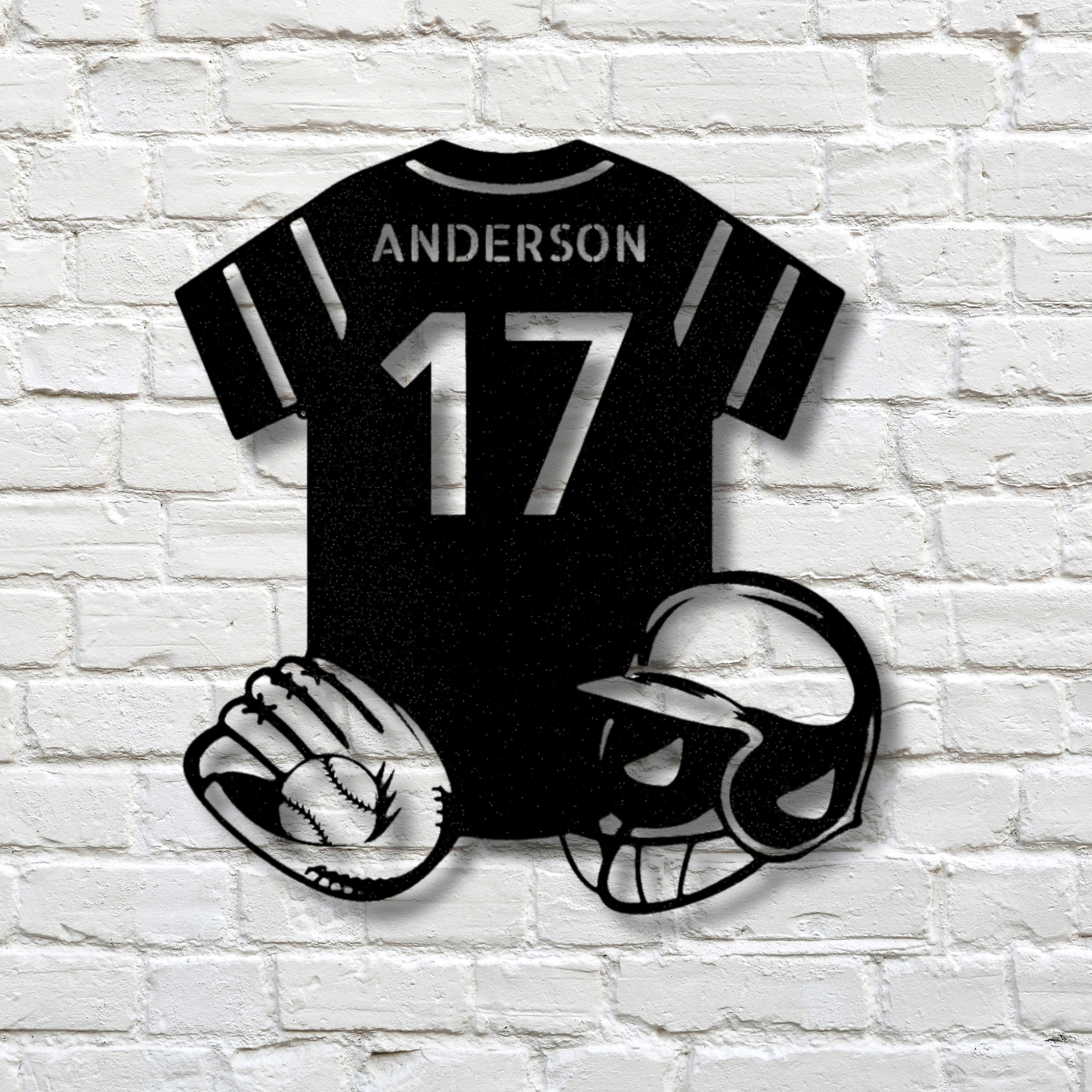 Baseball Gear Metal Sign, Baseball Jersey Sign, Personalized Baseball Sign, Custom Name Metal Sign, Baseball Player Sign, Gift for Him