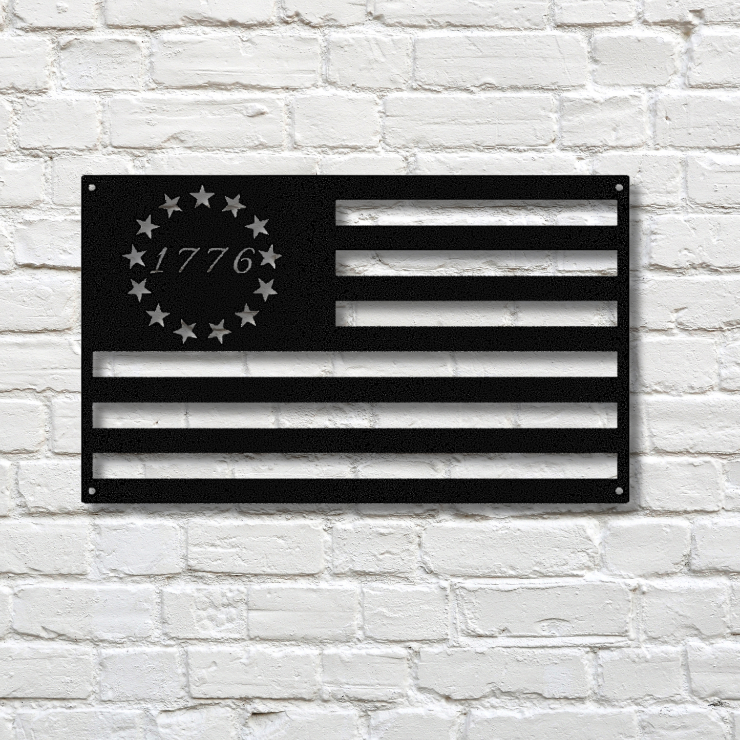 American Flag Metal Sign, Patriotic Independence American Flag Wall Decor,