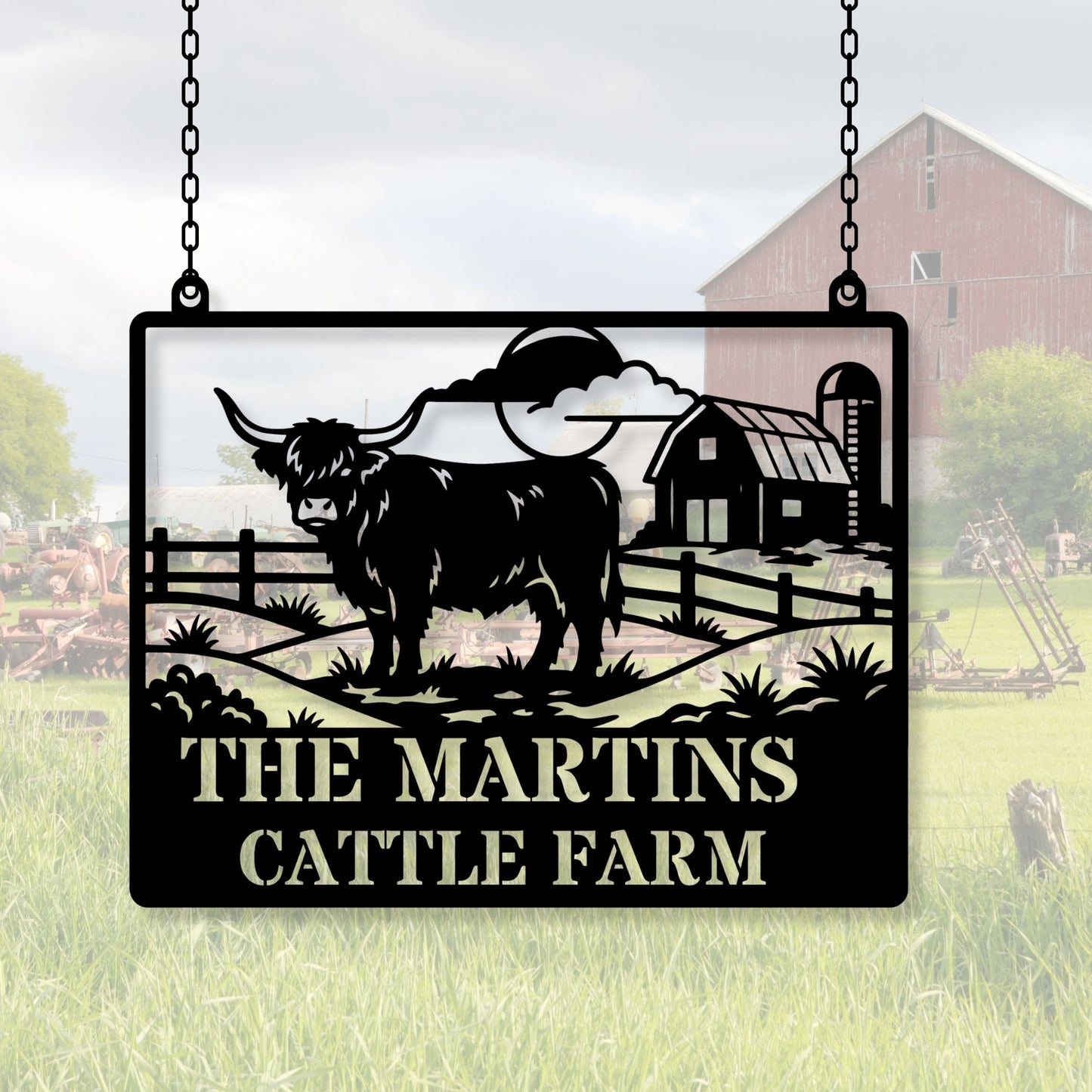 Custom Name Metal Farm Sign, Personalized Farm Decor, Ranch Sign, Farmhouse Gift, Rustic Metal Sign, Barn Entrance Sign, Homestead Decor