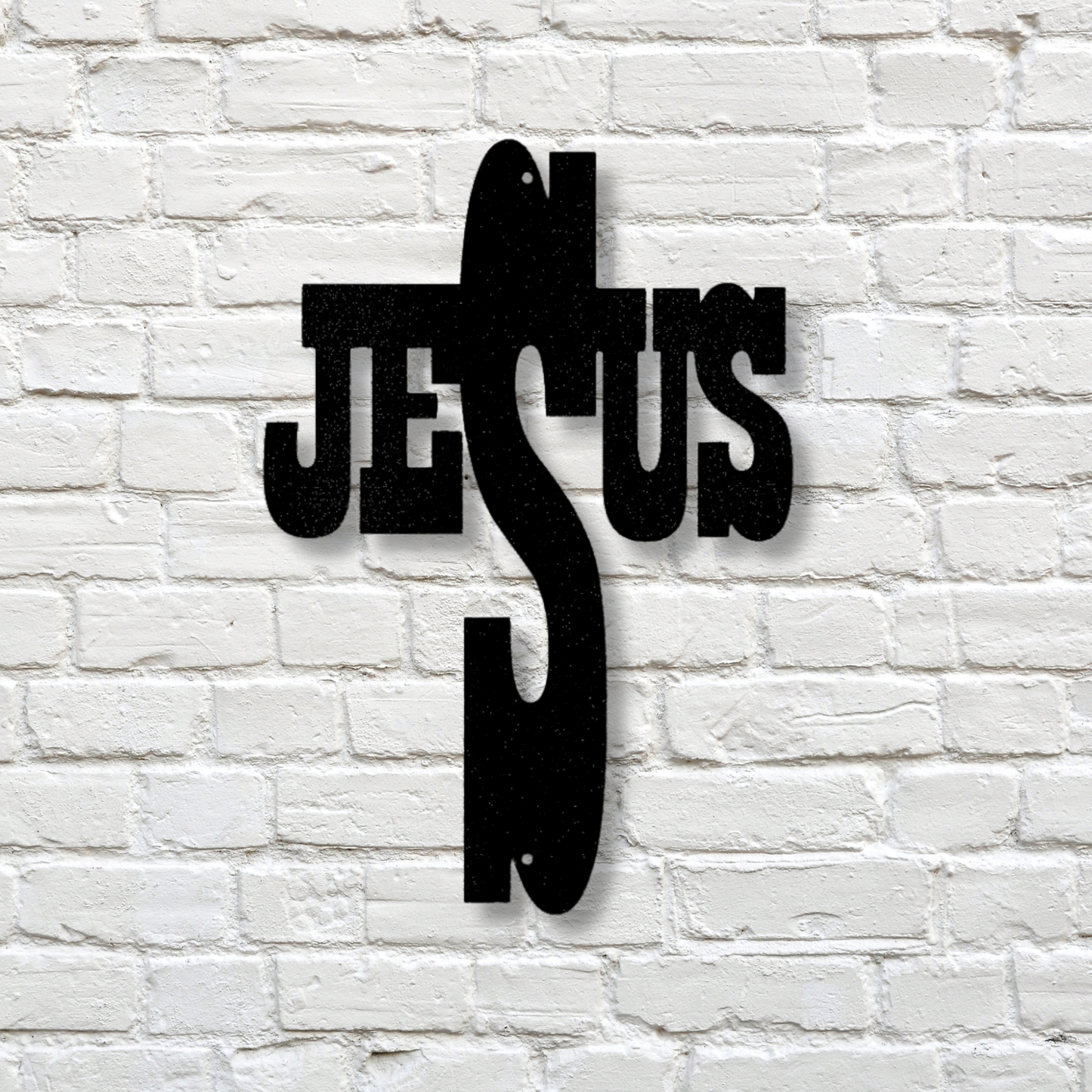 Jesus Cross Metal Sign, Wall Hanging Sign, Christian Themed Gifts, Religious Gifts, Cross Metal Sign, Name Metal Sign, Housewarming Gift