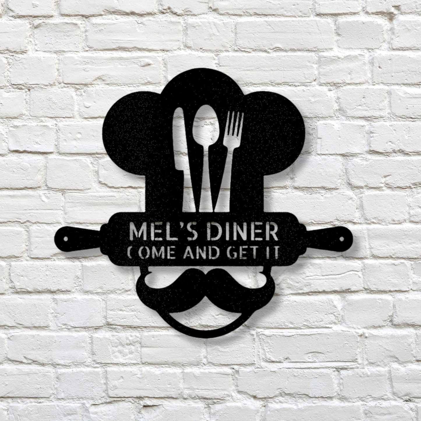 Custom Home Chef Metal Sign, Personalized Kitchen Utensils Housewarming Gift For A Chef, Birthday Gift For Amazing Mom, Happy Holidays Gift