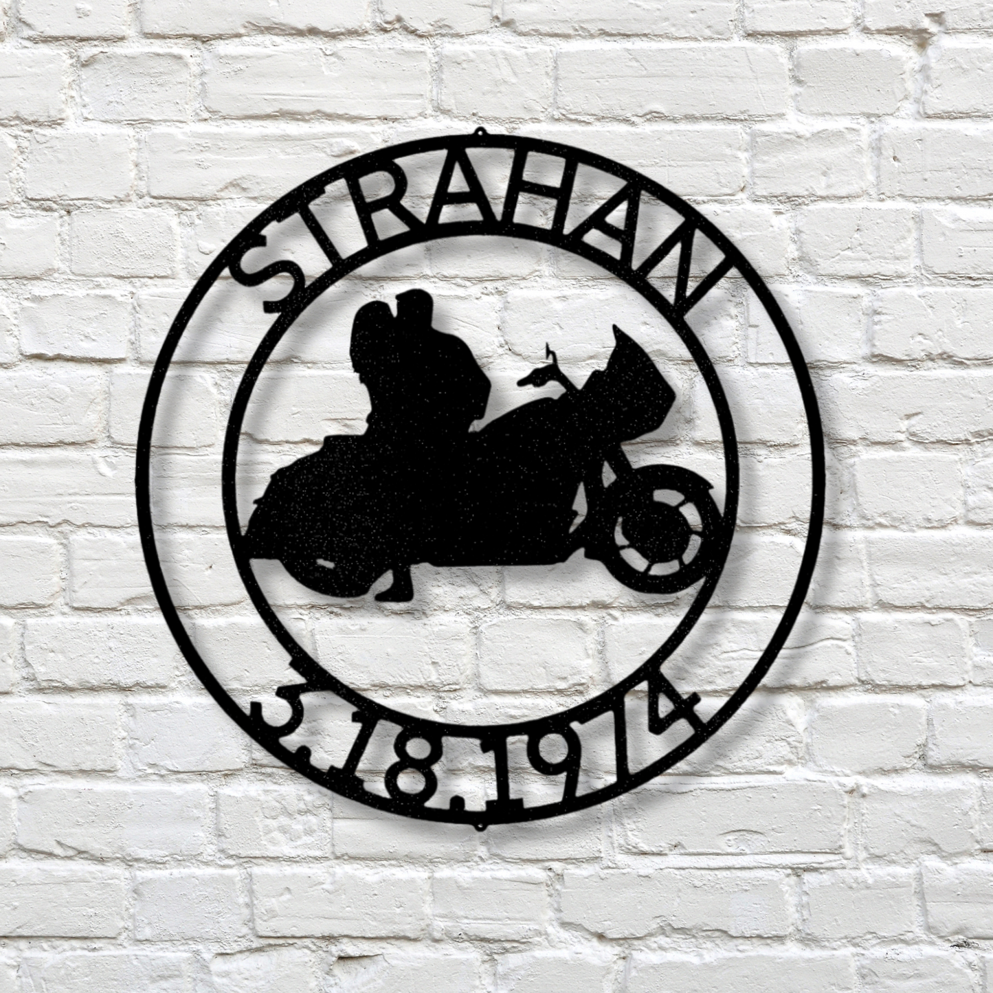 Personalized Rider Couple Metal Sign, Custom Name Decor For Newly-Wed Riders, Housewarming Gift, Anniversary Gift.