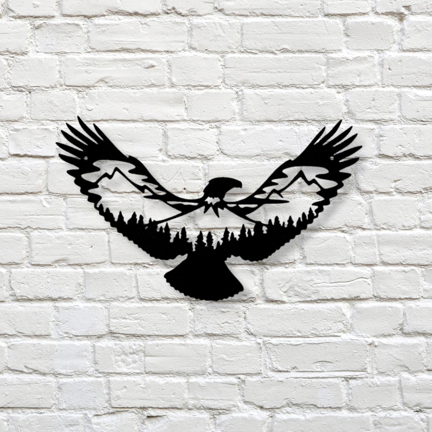 Eagle Scene Metal Sign, Flying Eagle Living Room Decoration, Indoor Wall Art Hanging, Housewarming Gift, Birthday Gift