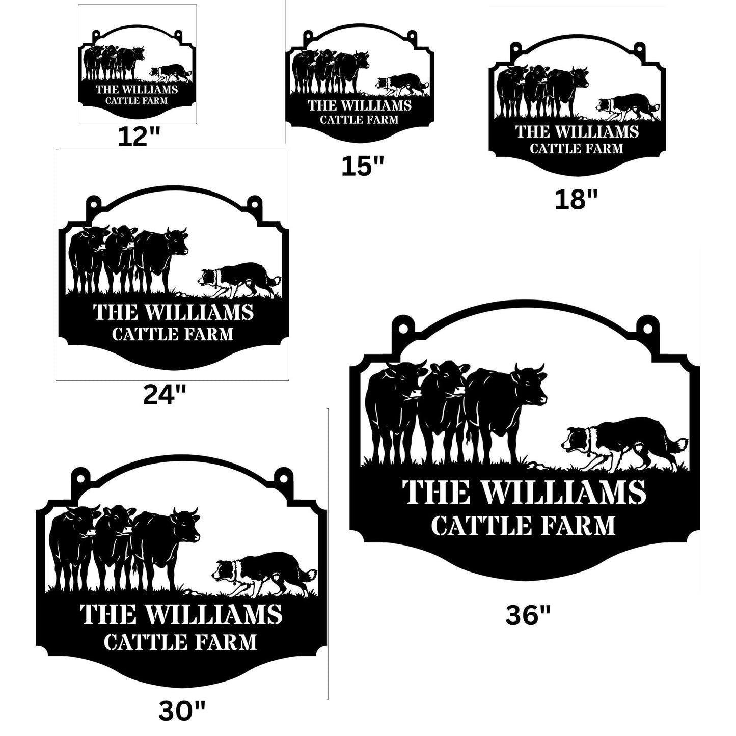 Personalized Gift for Cattle Farmer | Custom Ranch Metal Sign | Father's Day Gift, Texas Style Decor, Est Family Name Sign, Barn Wall Art