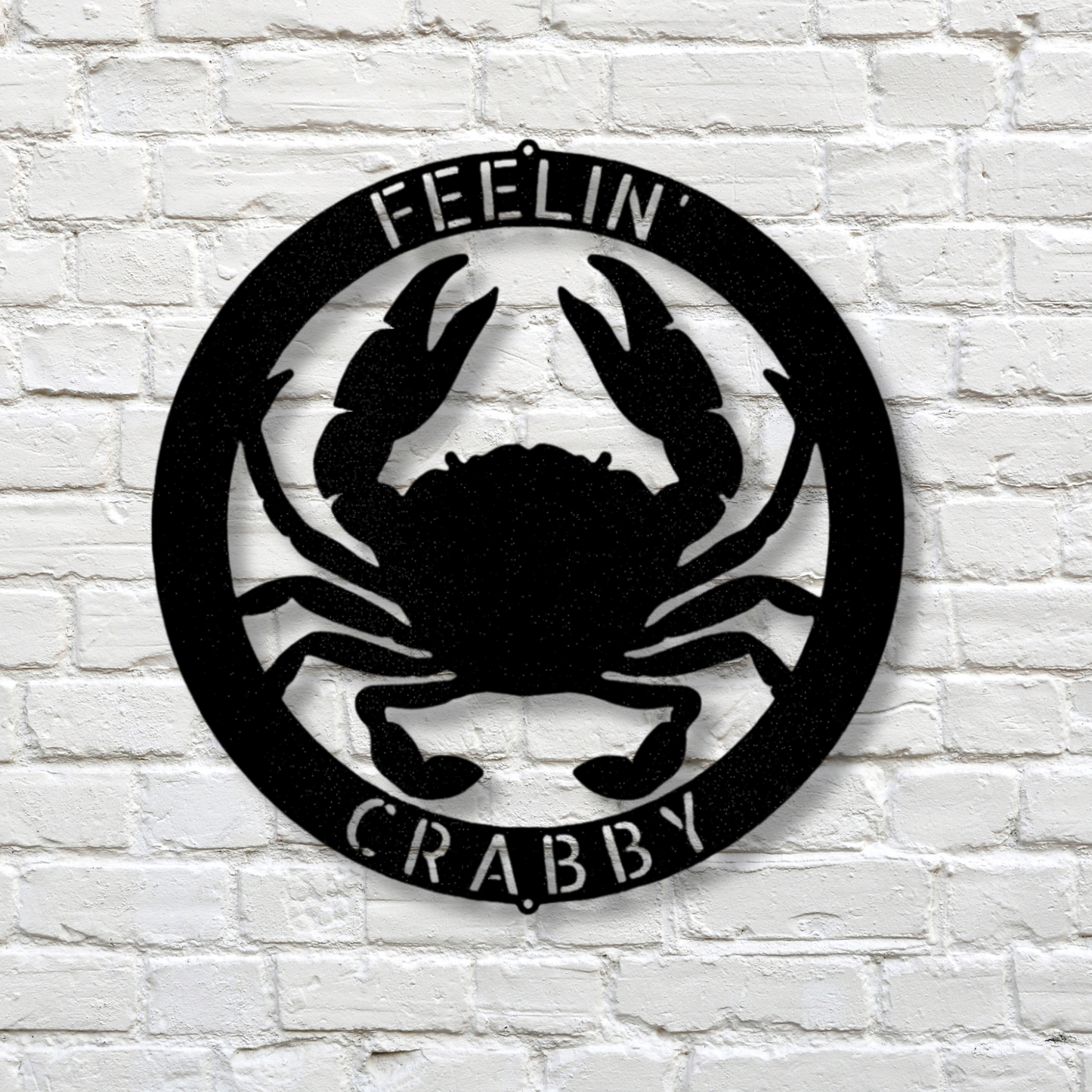 Custom Crab Ring Name Metal Art Sign, Personalized Crab Family Name Wall Art Decor,  Beach  House Wall Hangings, Personalized  Crab Door Decor, Housewarming Gift.