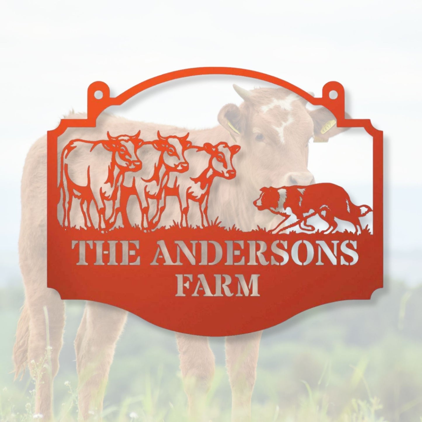 Metal Ranch Gate Sign Custom | Cattle Farm Name Sign | Exterior House Sign, Outdoor Metal Wall Art, Farmhouse Decor, Driveway Entry Sign