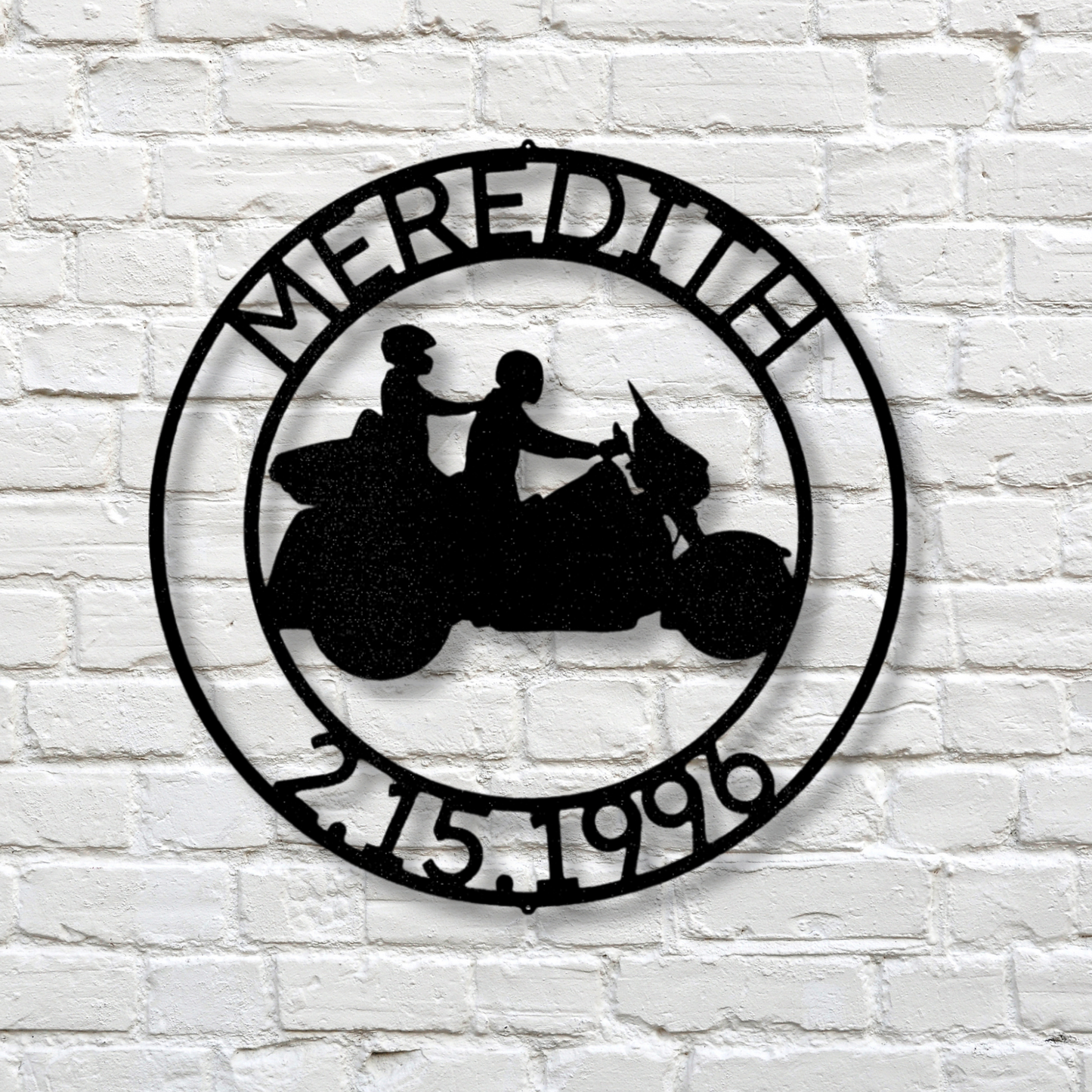 Custom Motorcycle Rider Metal Sign, Personalized Motorcycle Wall Decor, Birthday Gift For Biker Dad, Housewarming Gift For Couple Riders.