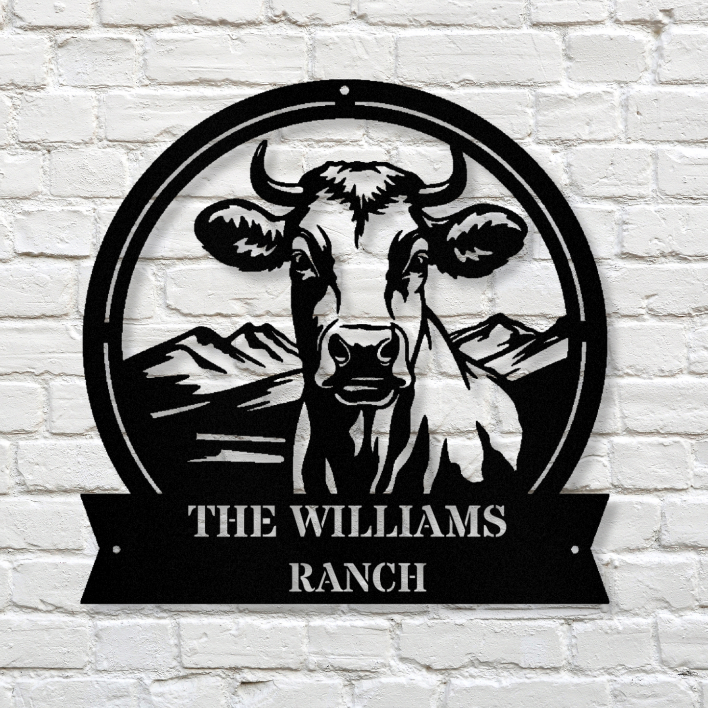 Farm Ranch Metal Sign, Farmhouse Metal Sign, Farm Address Sign, Cow Metal Sign, Cattle Wall Decor, Personalized Entance Sign, Metal Farm Sign