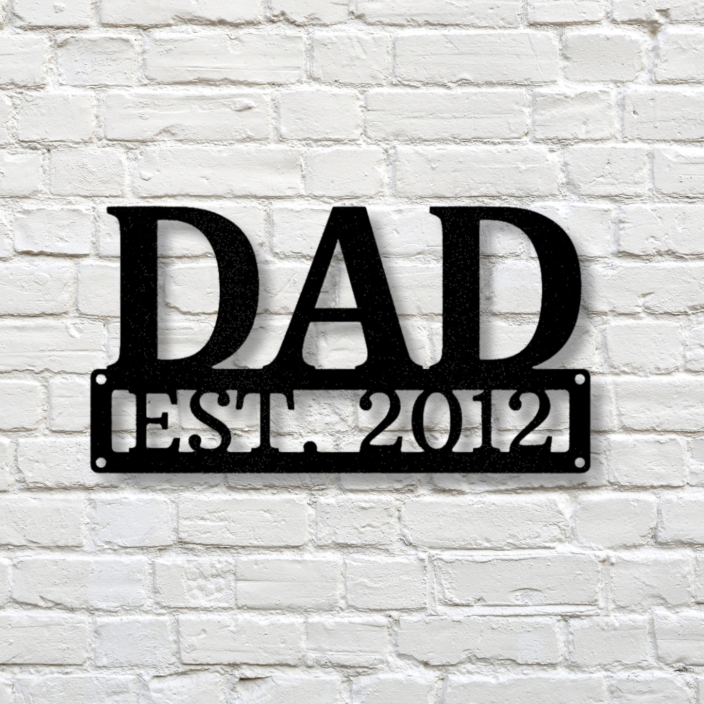 Dad Name Metal Sign, Father's Day Gift, Established Sign, Personalized Dad Art, Christmas Gifts, Metal Wall Art for Dad, Living Room Sign