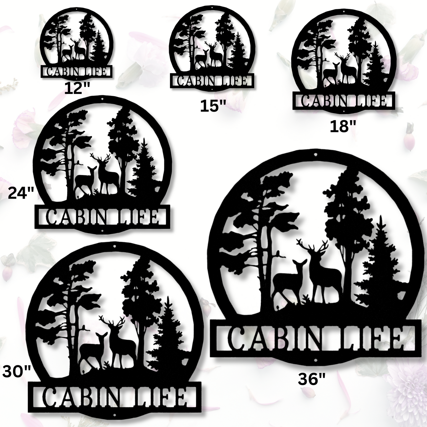 Custom Deer In The Woods  Metal Sign, Personalized Deer In The Woods Metal Decor, Cabin Wall Hanging,