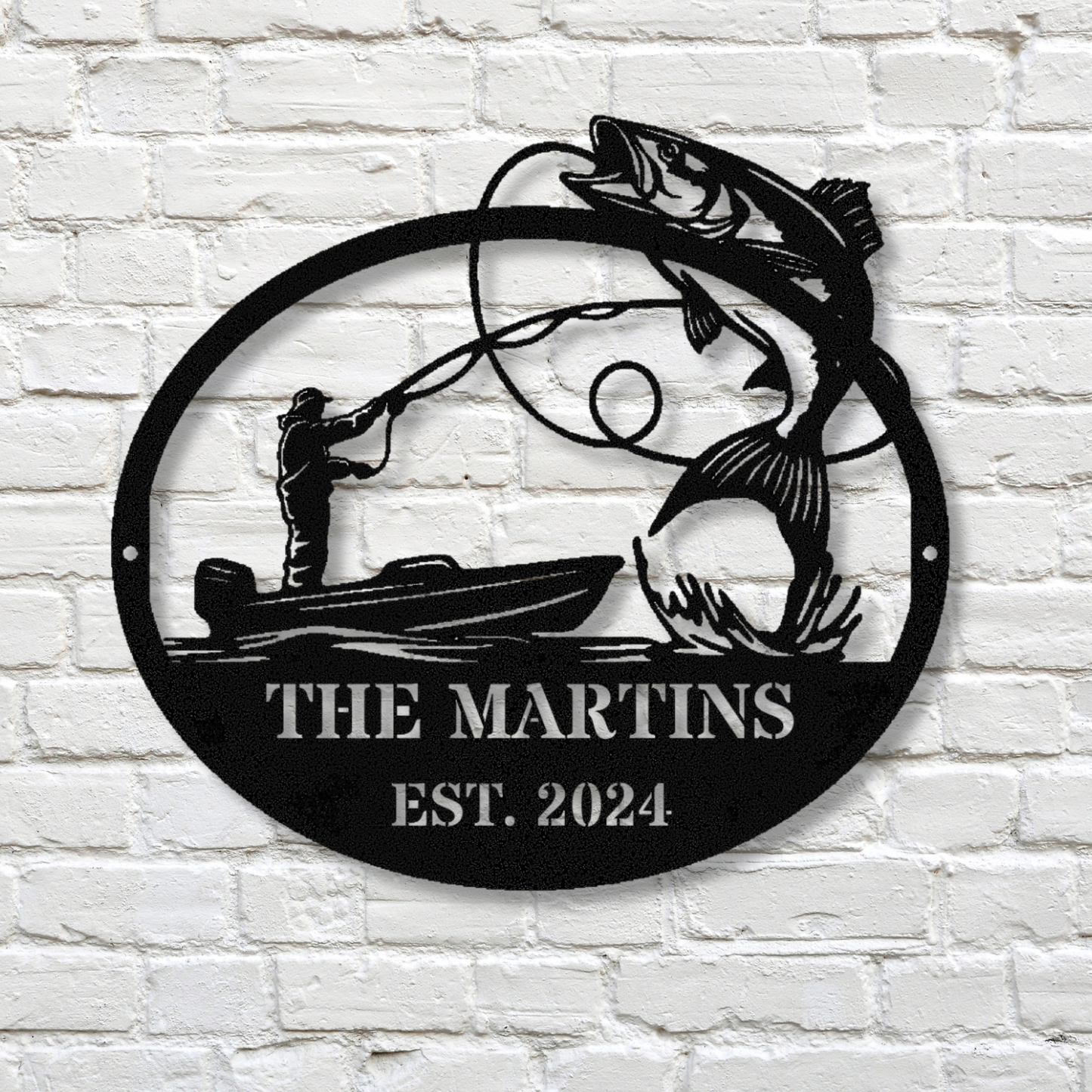 Fishing metal sign, fishing decor, lake house sign, angler gift, rustic cabin decor, fish wall art, perfect for outdoor enthusiasts