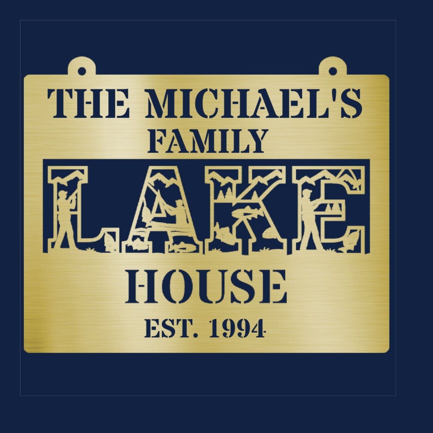 Personalized Lake House Metal Sign, Custom Lake Sign, Lake House Decor,  Cabin Sign, Lake Home Gift