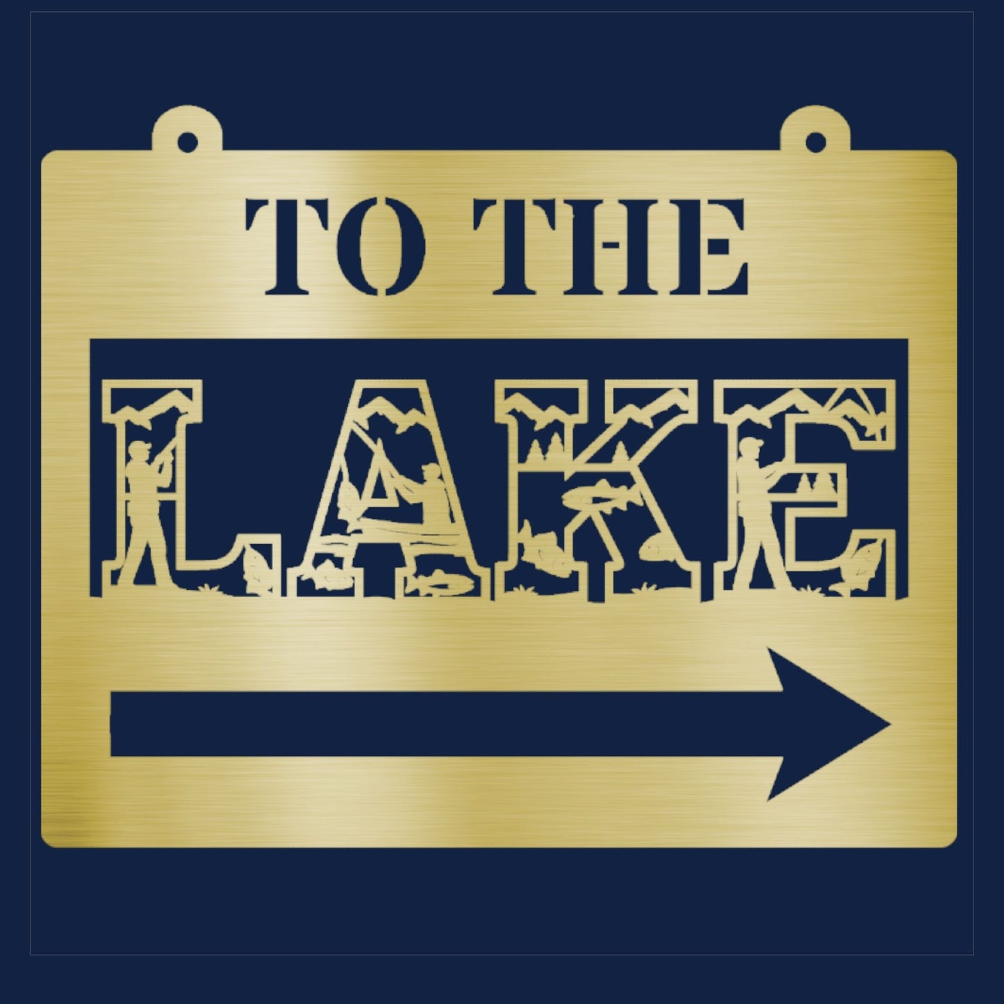To the lake metal sign, lake house sign, cabin decor, rustic lake sign, lake life wall art, vintage metal sign, cottage decor gift