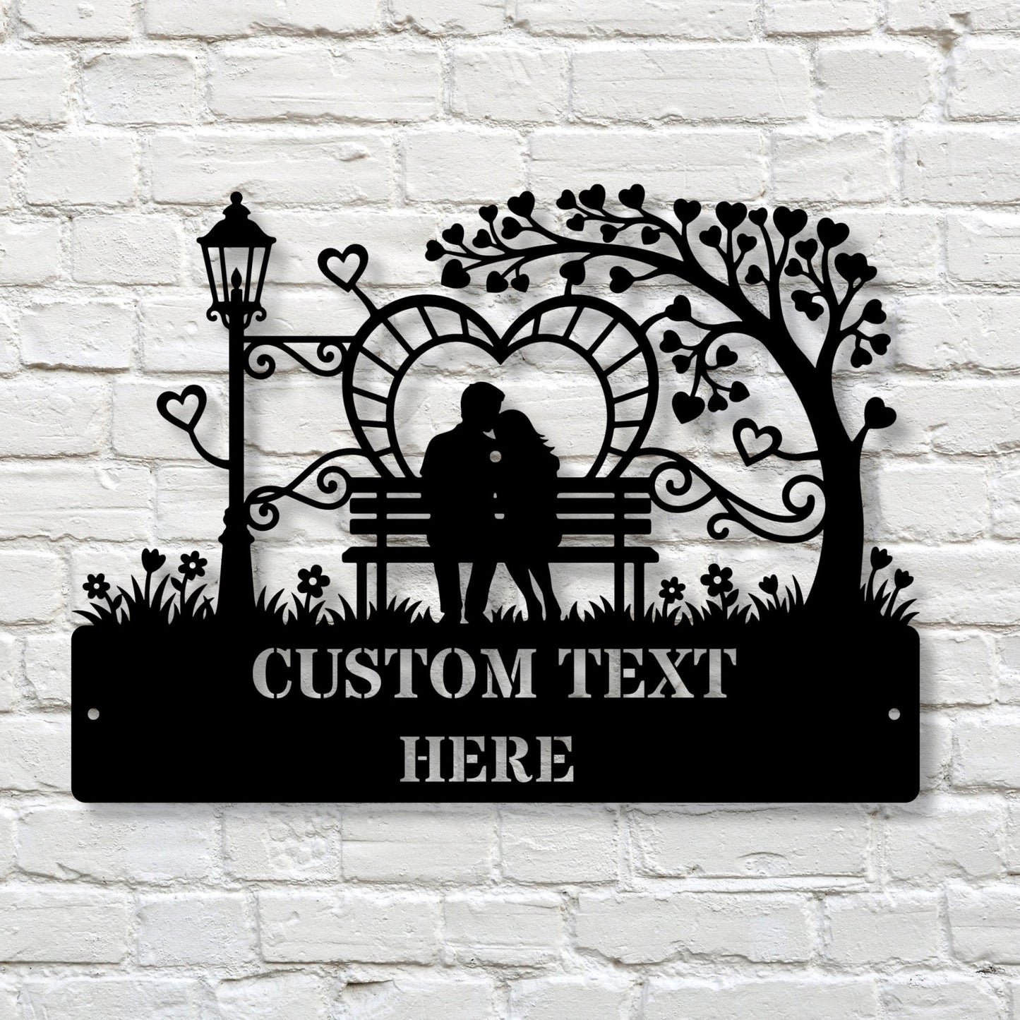 Custom couples established metal sign, personalized anniversary gift, wedding gift, metal wall art, custom home decor sign, rustic decor