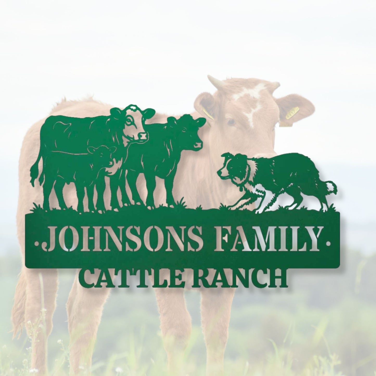 Custom Metal Ranch Sign, Personalized Cattle Farm Decor, Metal Brand Sign, Outdoor Sign for Ranch Gate, Bull Metal Wall Art, Country Home Decor