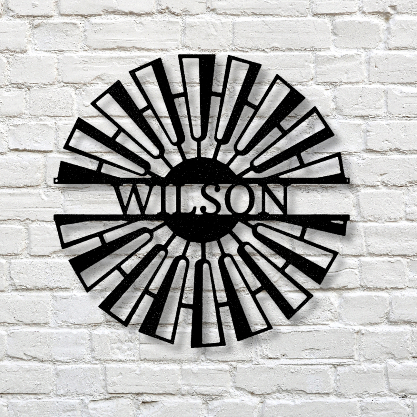 Custom Fancy Windmill Metal Sign, Personalized Fancy Windmill Metal Art Decor, Farmhouse Metal Sign, Established Family Name Metal Sign.