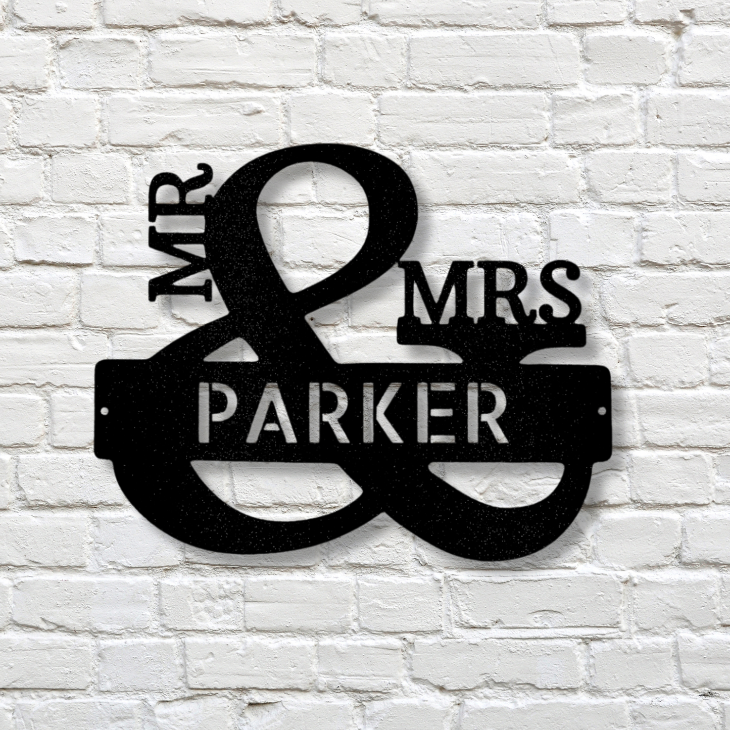 Couples Monogram Metal Sign, Mr and Mrs Wall Art, Personalized Couples Names Gift, Wedding Gift, Anniversary Gift Signs, Home Bedroom Art