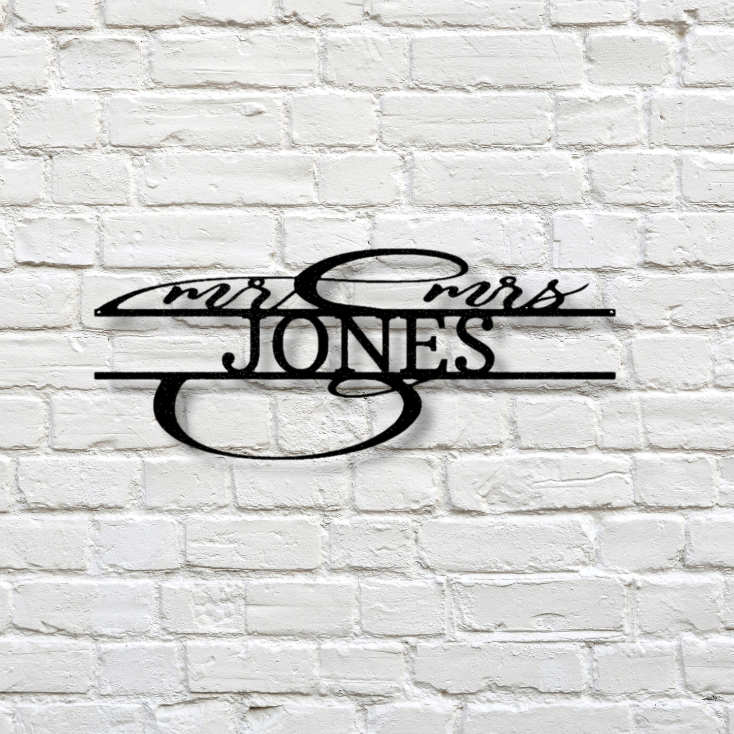 Custom Fancy Mr And Mrs Metal Sign, Personalized Mr And Mrs Monogram, Wedding Anniversary Decor, Housewarming Decor, Livingroom Wall Art Hanging.