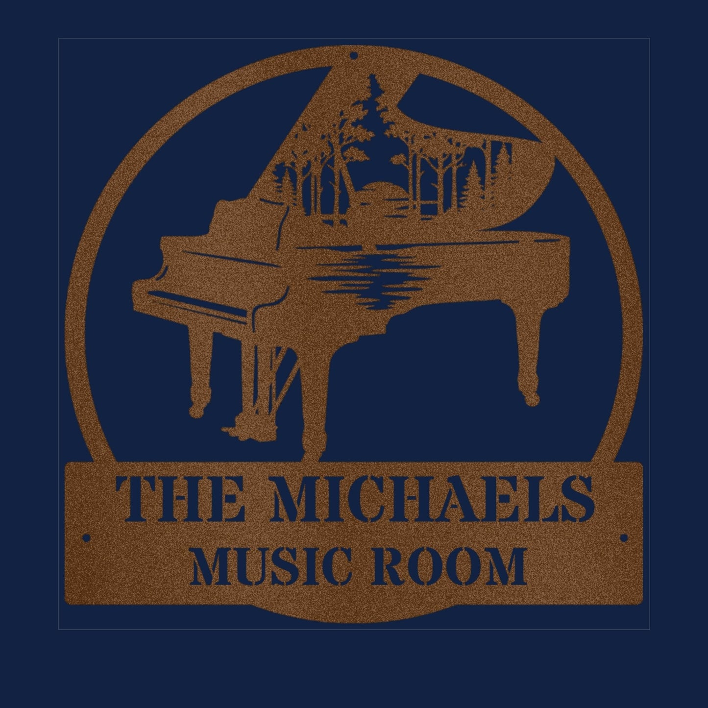 Personalized Music Room Metal Sign, Custom Music Room Decor, Music Lover Gift, Metal Wall Art, Musician Gift, Music Studio Sign