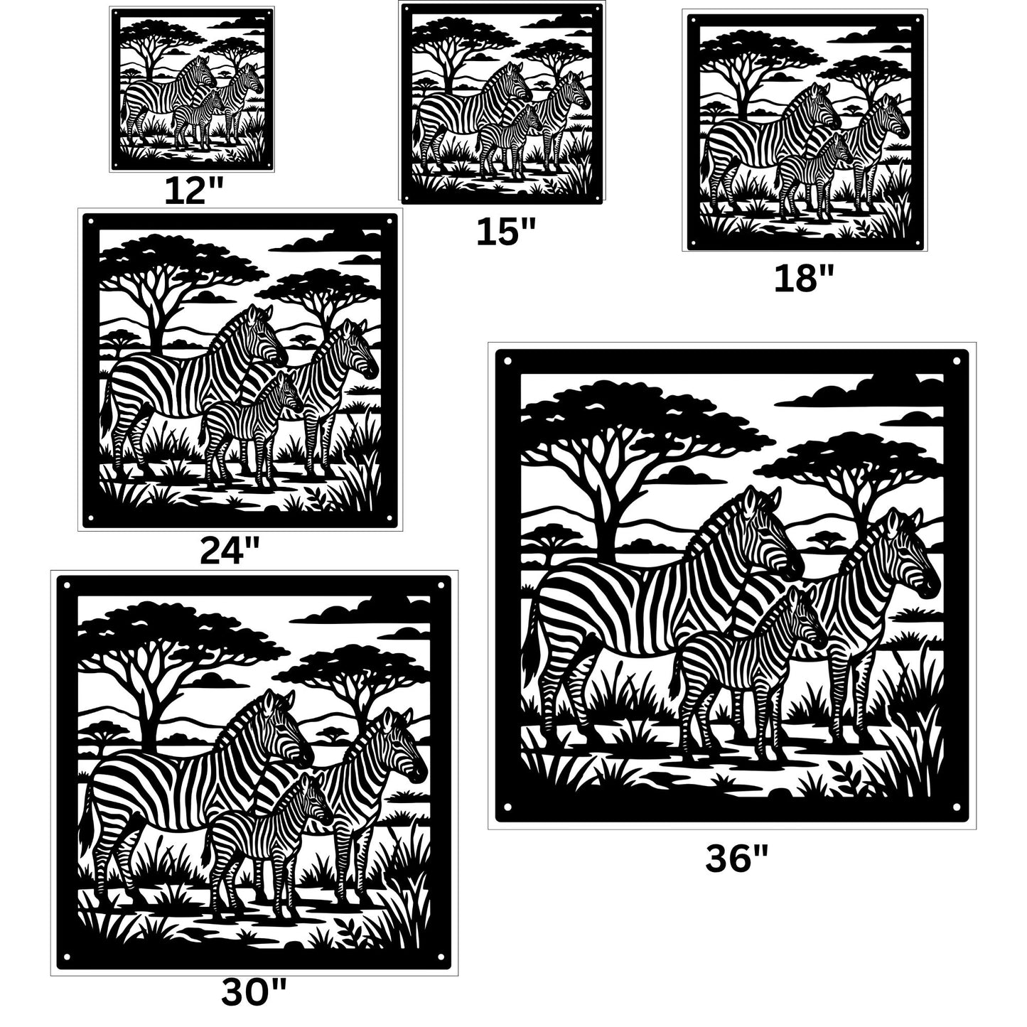 African Zebra Metal Wall Art, Safari Animal Metal Sign, Zebra Stripes Home Decor, African Wildlife Wall Hanging, Nature Lover Gift, Savannah Silhouette