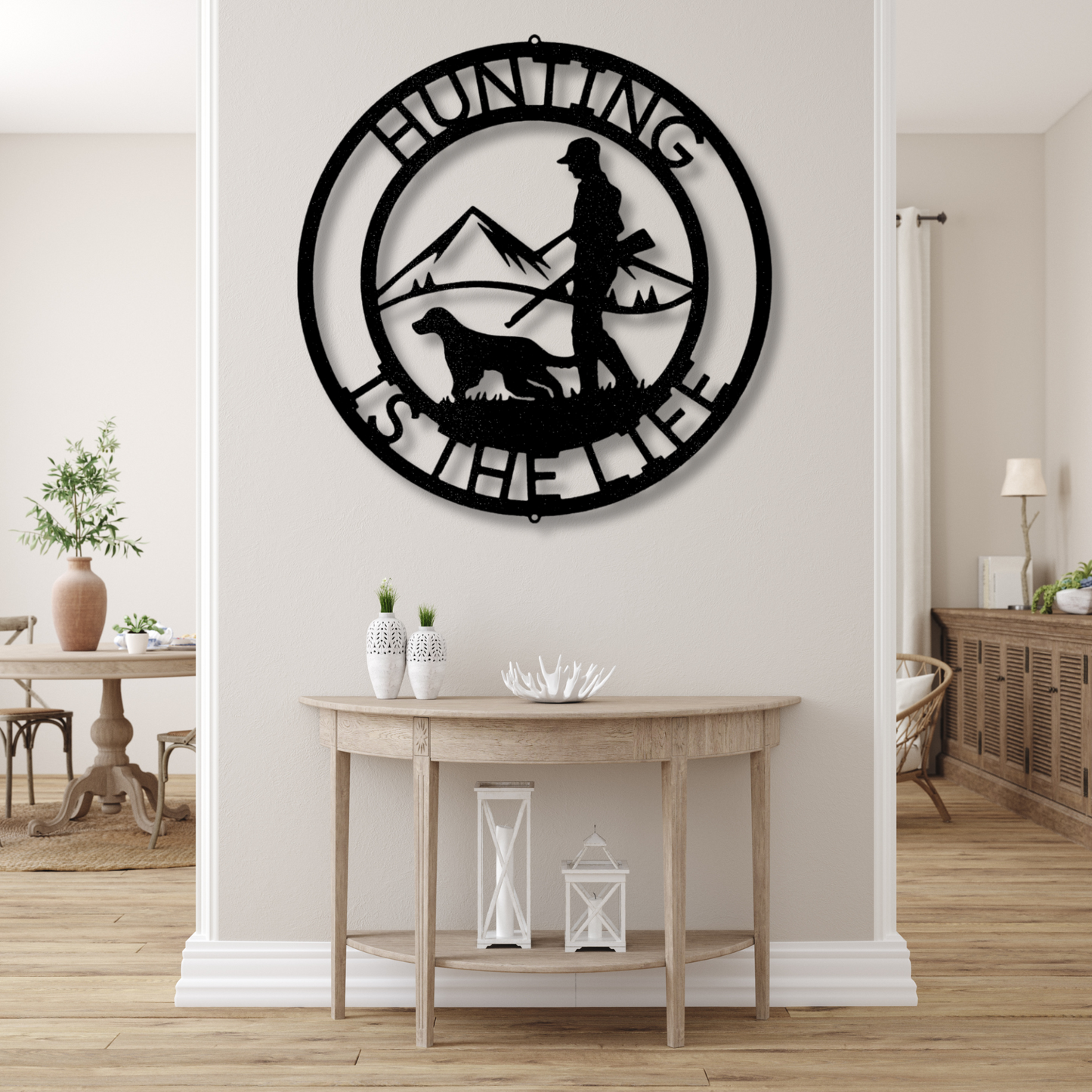 Custom Bird Dog Metal Sign, Personalized Name Wall Hanging Metal Art, Birthday Gift For Hunter Dad, Son To Father Gift, Cabin Wall Art.