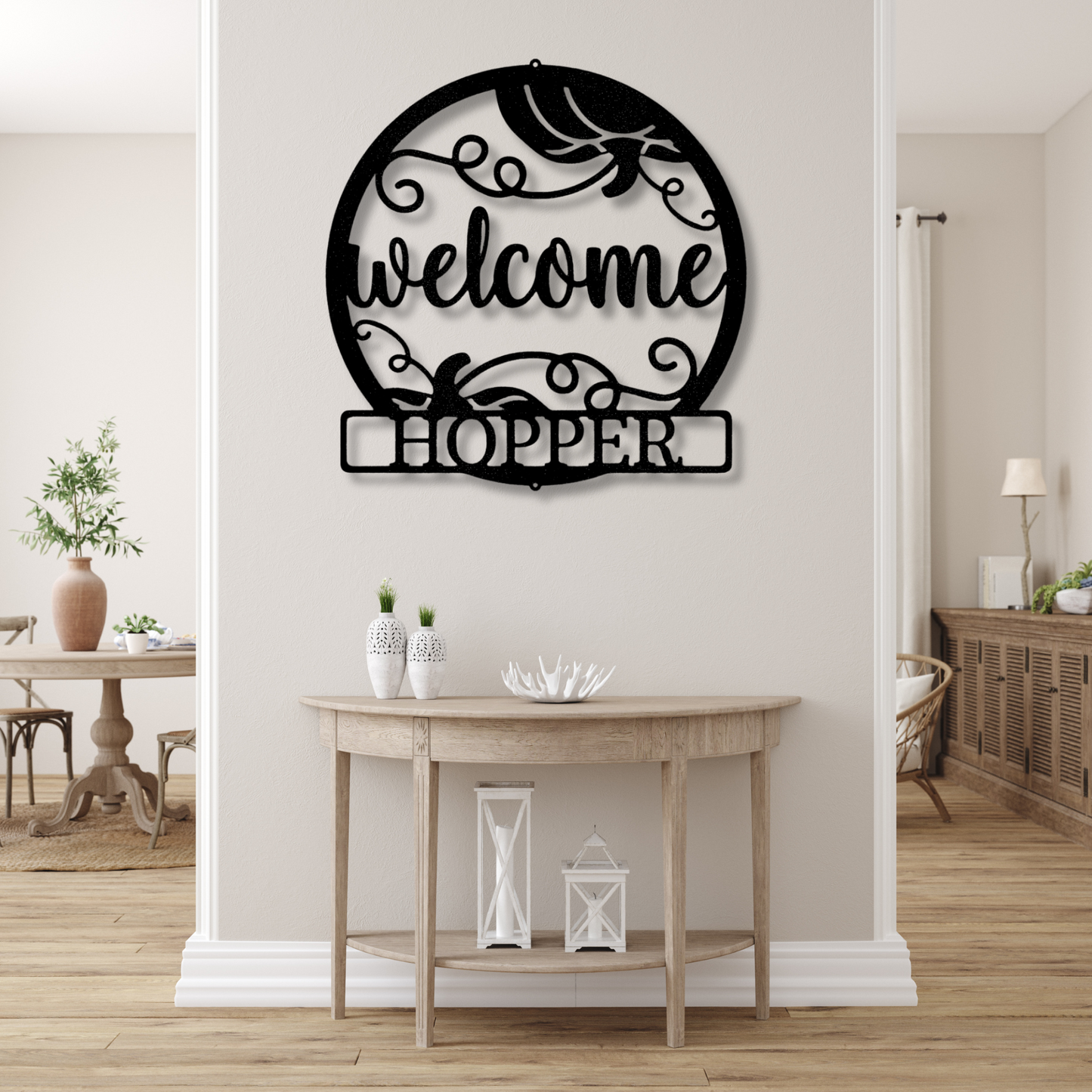 Personalized Welcome Fall Metal Steel Sign, Custom Name Welcome Fall  Sign, Front Door Metal Hanging, Living Room Wall Art.