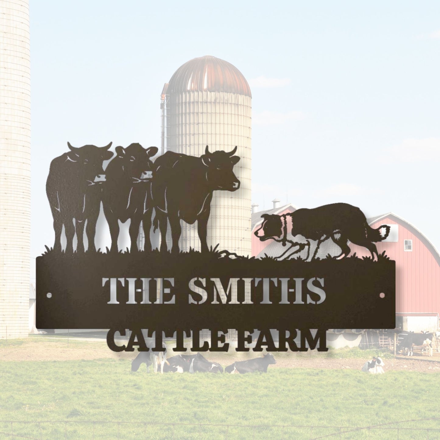 Custom Cattle Ranch Metal Sign, Personalized Farm Name Sign, Metal Ranch Gates Decor, Texas Longhorn Wall Art, Cowboy Gift, Est Year Sign
