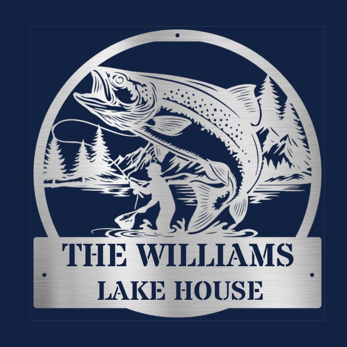 Personalized Lake House Metal Sign, Custom Lake Sign, Lake House Decor, Lakeside Gift, Lake Life Sign, Outdoor Metal Wall Art