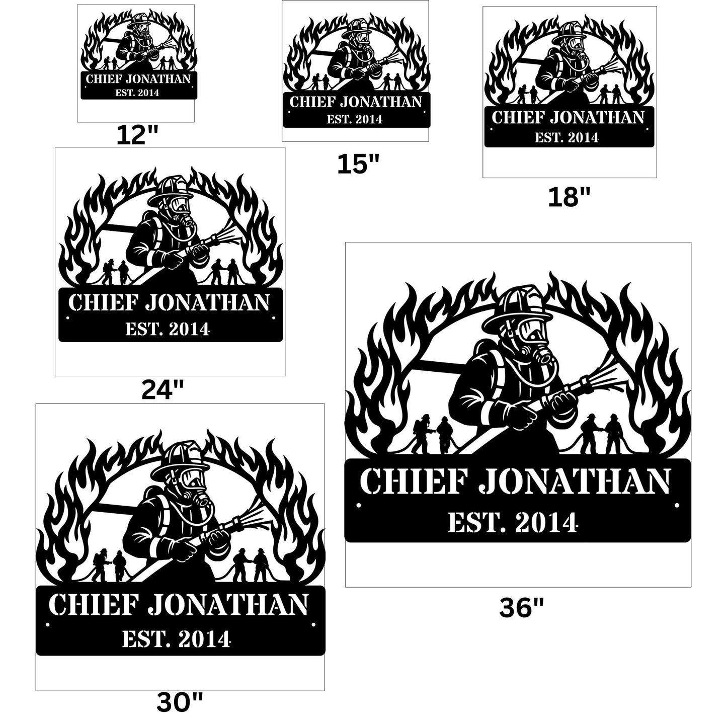 Custom Firefighter Metal Sign, Firefighter Gift, Fire Department Decor, Personalized Fireman Sign, Metal Wall Art, First Responder Gift