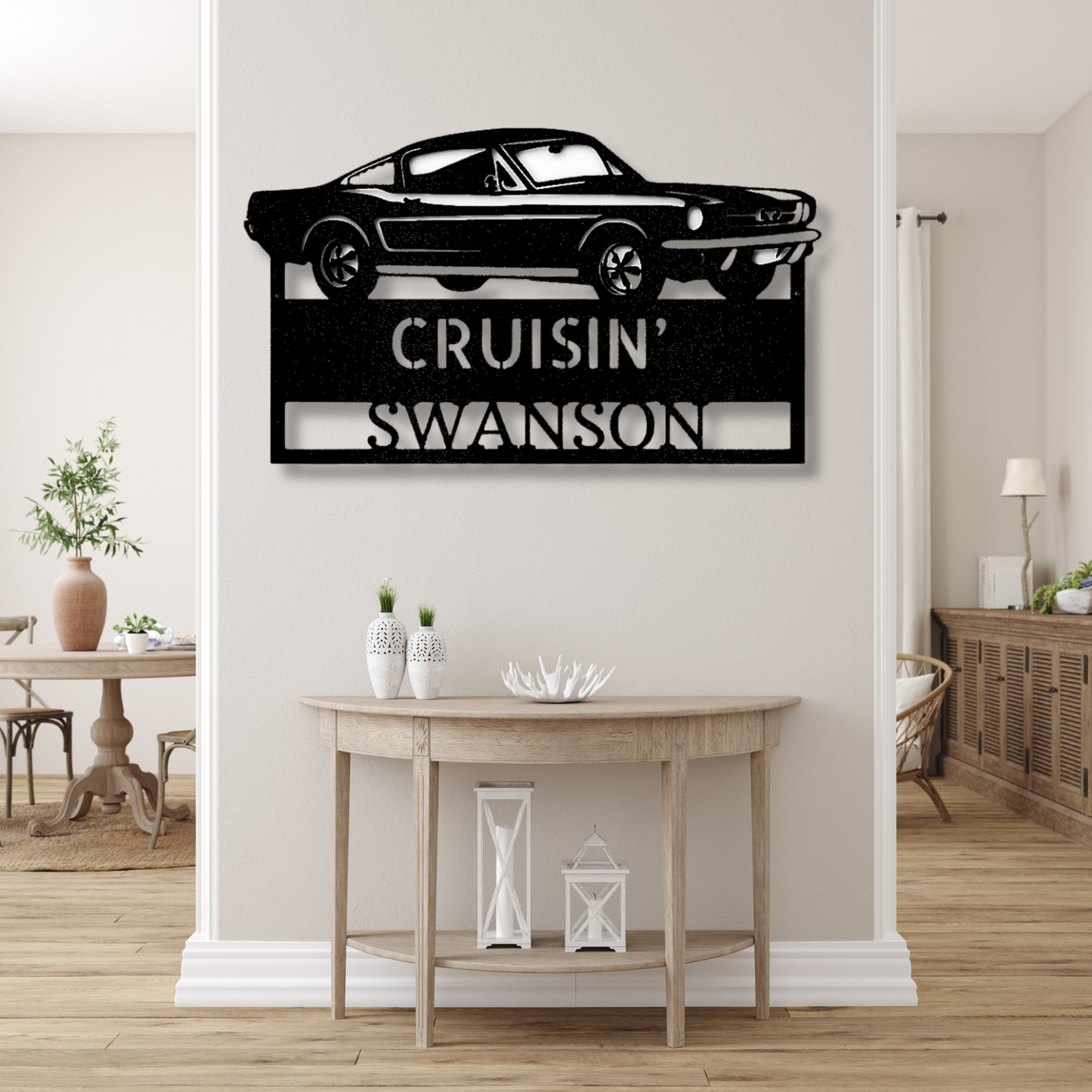 Custom Hear The Roar Metal Sign, Personalized Muscle Car Name Gift For Dad, Garage Wall Art Decor, Indoor Outdoor Metal Art Hangings.