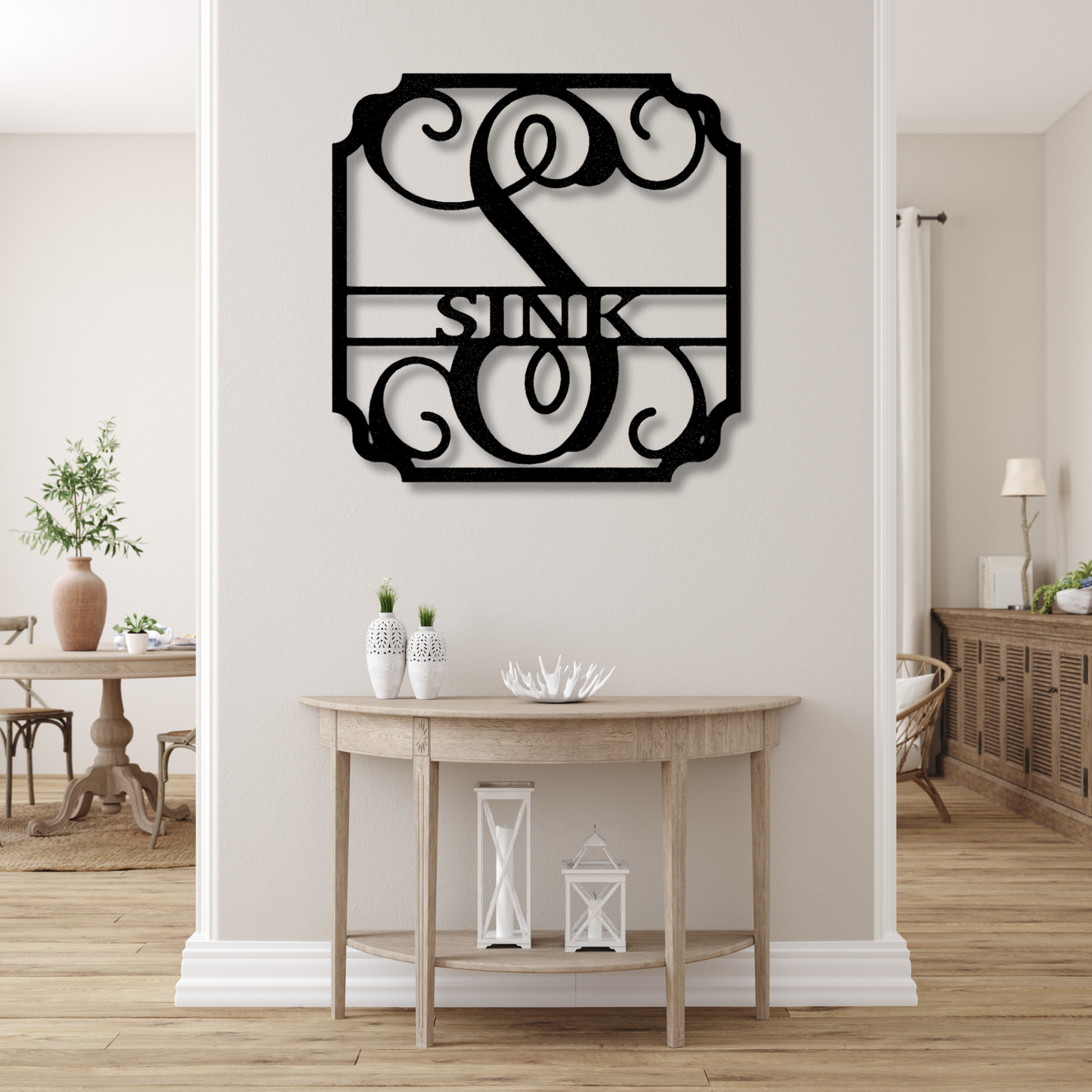 Personalized Classic Family Name Metal Sign, Name Initial Metal Sign, Wedding Gift, Last Name Metal Sign