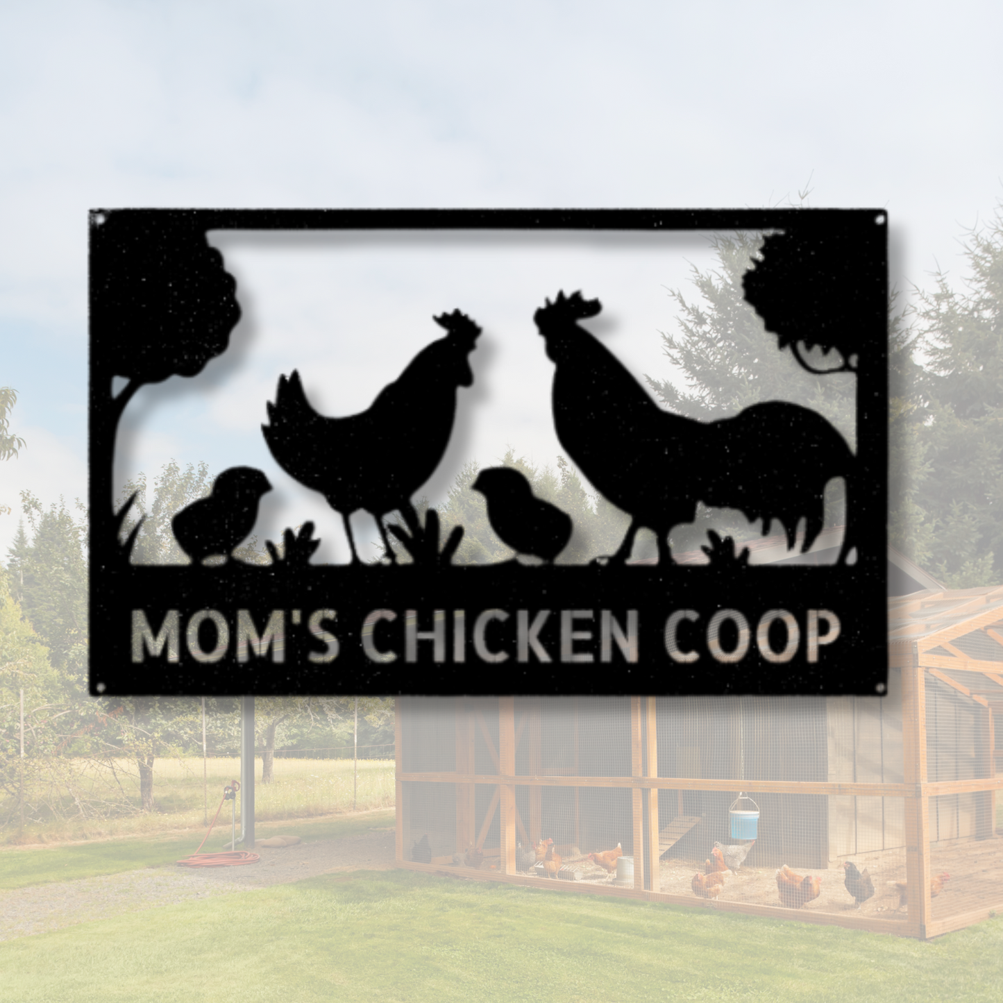 Custom Hen House Metal Sign, Personalized Hen House Name Metal Sign, Farmhouse Décor For Farmer Mom, Poultry Farm Hangings.