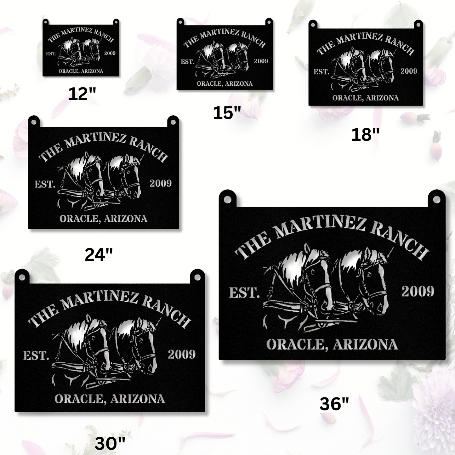 Custom Ranch Metal Sign, Hanging Farm Address Sign, Horse Farm Sign, Rustic Western Decor, Sign for Horse Ranch, Horse Lover Gift