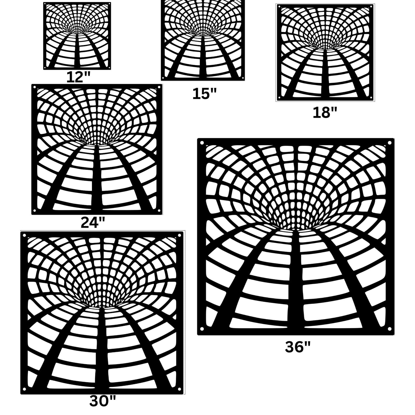 Vortex Geometric Metal Wall Art, Geometric Wall Art, Modern Metal Wall Decor, Abstract Metal Sign, Contemporary Home Decor Gift