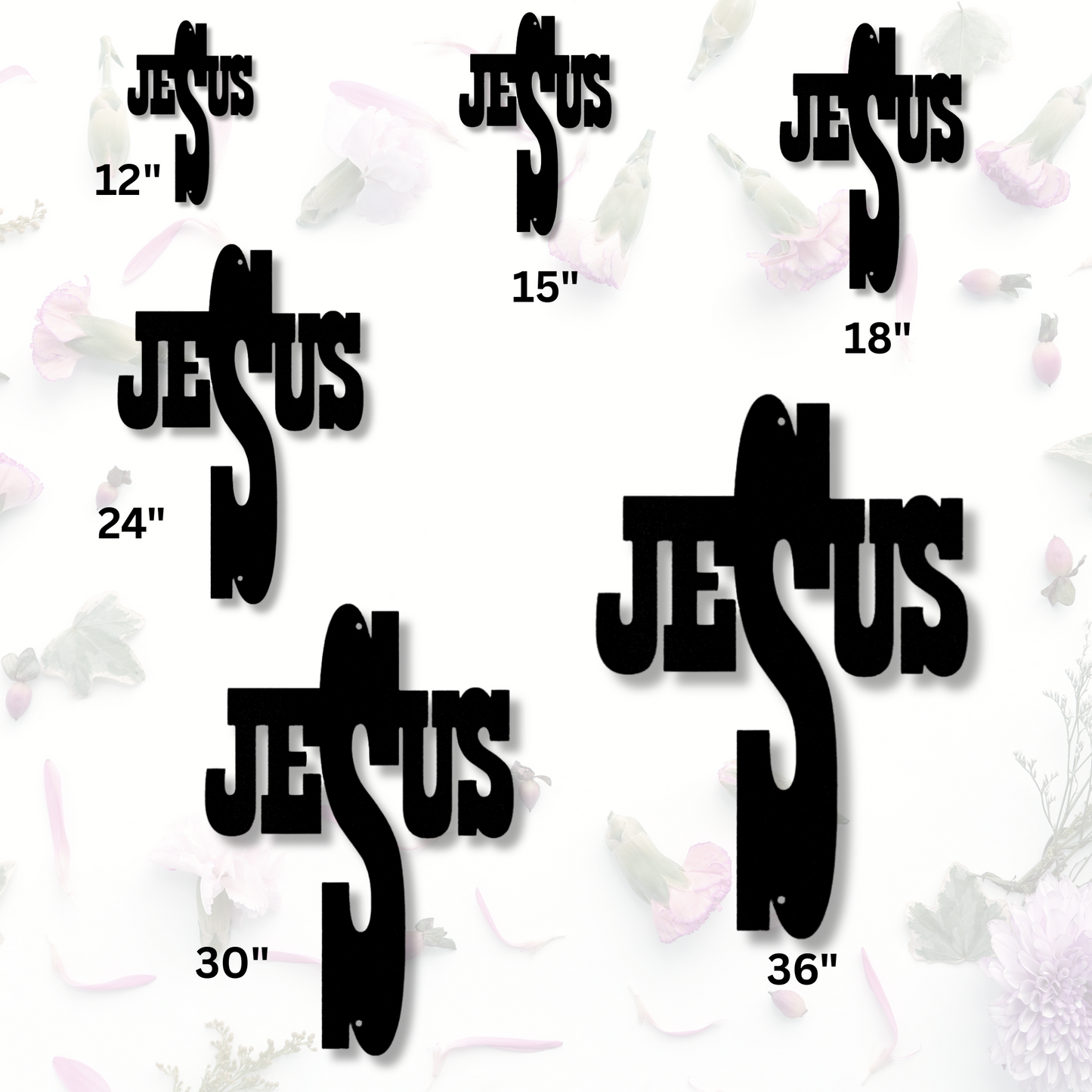Jesus Cross Metal Sign, Wall Hanging Sign, Christian Themed Gifts, Religious Gifts, Cross Metal Sign, Name Metal Sign, Housewarming Gift