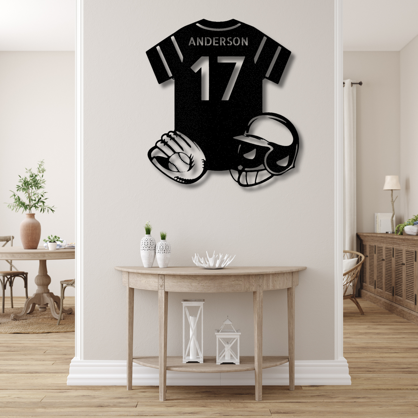 Baseball Gear Metal Sign, Baseball Jersey Sign, Personalized Baseball Sign, Custom Name Metal Sign, Baseball Player Sign, Gift for Him