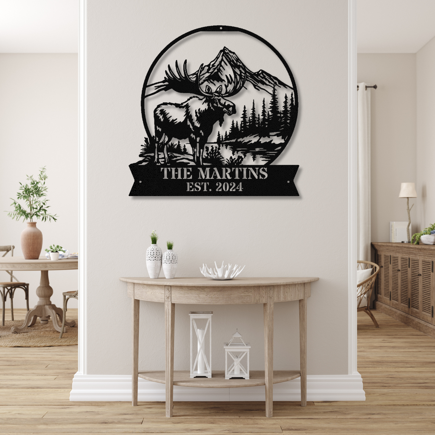 Moose Metal Sign, Moose Wall Art, Rustic Moose Decor, Nature Inspired, Cabin Moose Art, Moose Lodge Sign, Wildlife Home Decor, Moose Gift