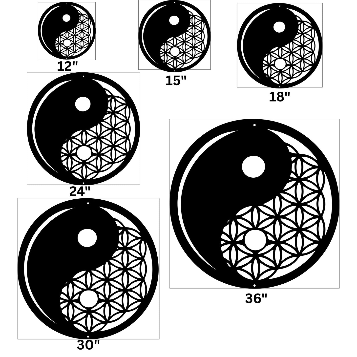 Yin Yang Metal Wall Art, Zen Metal Wall Decor, Modern Metal Sign, Spiritual Home Decor, Minimalist Living Room Art, Balance Harmony Gift
