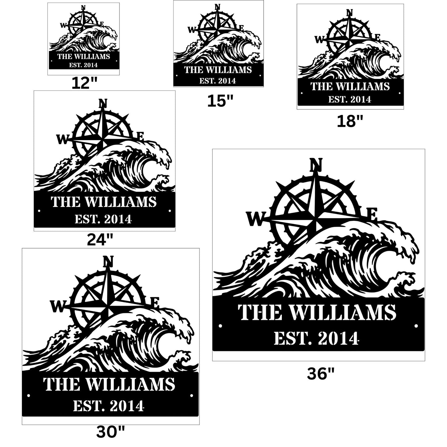 Custom Nautical Compass Sign, Compass Wall Art, Nautical Home Decor, Coastal Sign, Personalized Compass Gift, Maritime Wall Decor