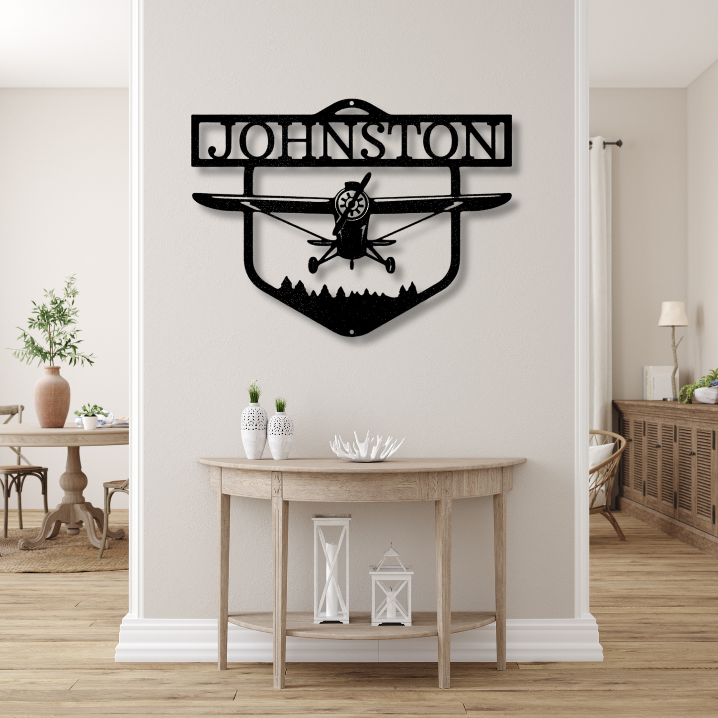 Custom Flying High Airplane Metal Wall Decor, Personalized Name Airplane Monogram, Birthday Gift For Retired Pilot Dad, Home Wall Hangings, Graduation Gift For Young Aviator.