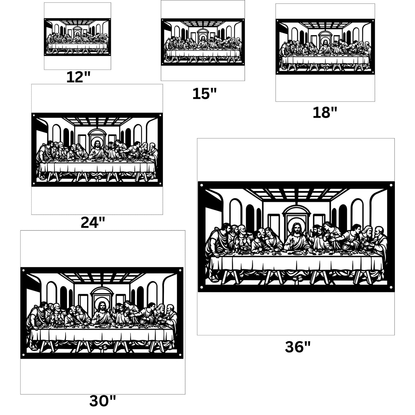Last Supper Metal Wall Art, Jesus and Disciples Metal Sign, Christian Home Decor, Religious Wall Hanging Scripture Art, Easter Gift New Home