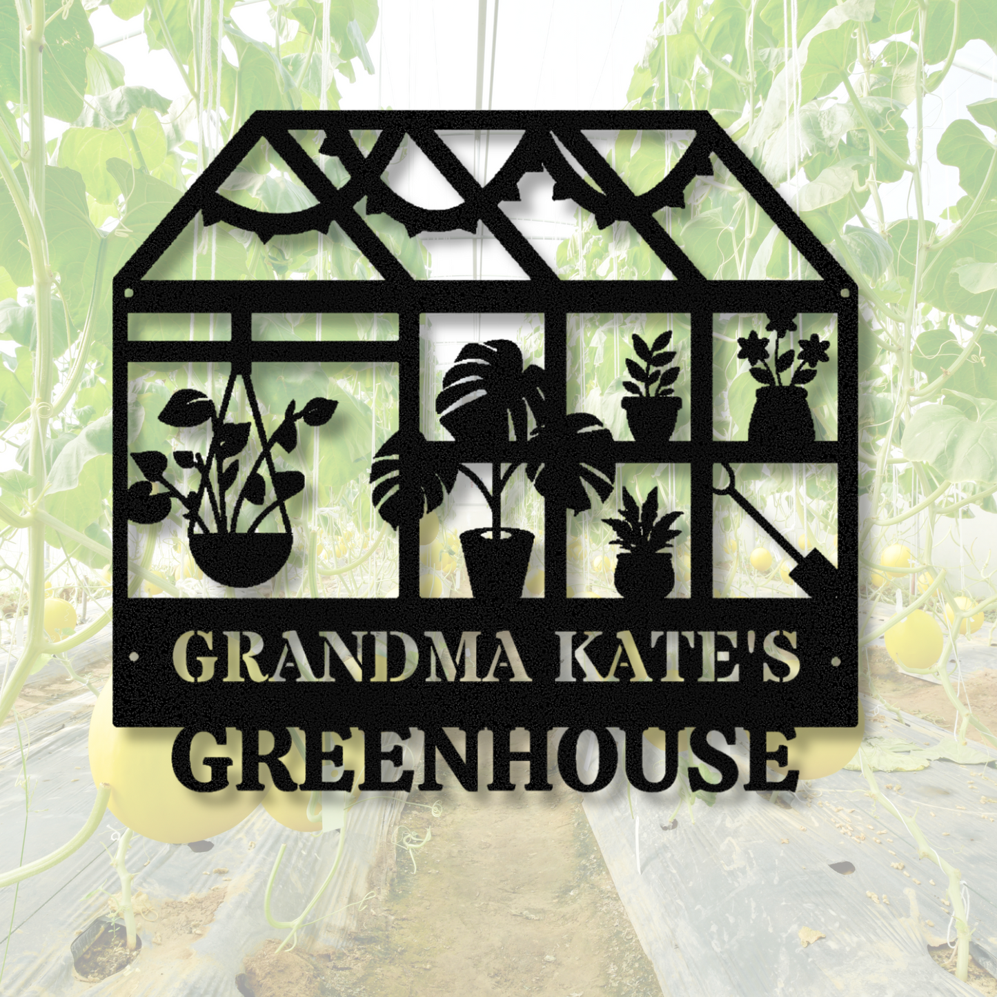 Personalized Greenhouse Garden Metal Sign, Garden Decor, Outdoor Garden Sign, Grandma Nana's Gift, Garden Lover Gift