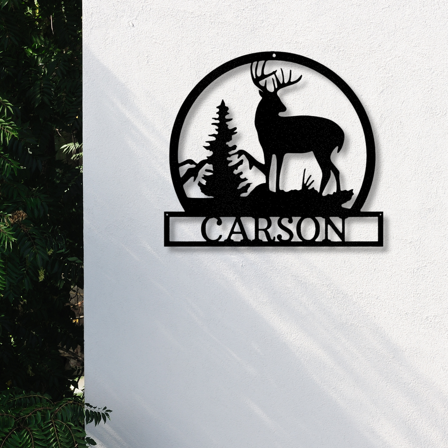 Custom Outdoor Buck Metal Steel Sign, Personalized Deer Hunter Metal Sign, Home Cabin Wall Art Decor, Indoor Hangings, Outdoor Buck Decor.